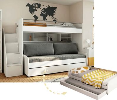 Multimo IKON Set Etagenbett mit Schreibtisch und Gästebett