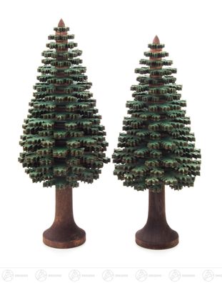 Bäume Nadelbäume grün H=ca 14 cm NEU Erzgebirge Holzbaum Weihnachtsbaum