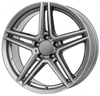 2x Rial M10 metal-grey 7.5x17 ET51 - LK5/112 ML66.5 Felge Alu