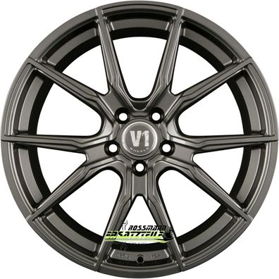 2x V1 Wheels V1 daytona grau lackiert 8x18 ET35 - LK5/120 ML72.6 99022 Felgen