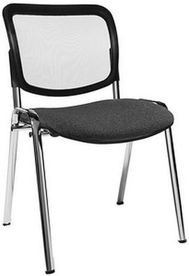 Topstar Besucherstuhl Stapelstuhl Net Point Visit 4- Fuß Gestell chrom, Stoff