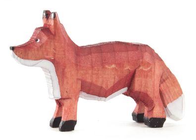 Reifentier Fuchs stehend BxHxT 45x40x10mm NEU Holztier Reifenvieh Erzgebirge