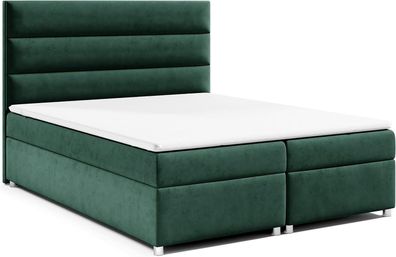 Boxspringbett Trinity K-1 mit Bonellfederkernmatratze H3 & 7 cm PUR-Schaum-Topper