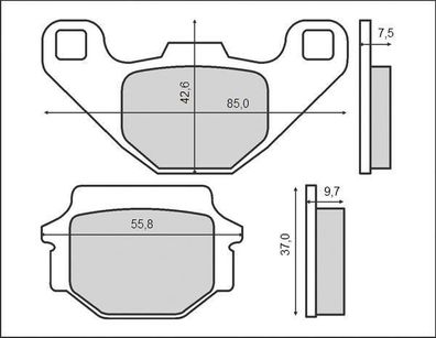 Bremsbeläge brake pads passt an Aprilia Moto 650 97-00 Pegaso passt an Kawasaki