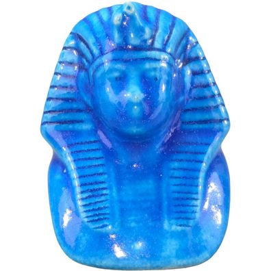Blaue Keramik Büste Pharao Tutanchamun (Gr. 7x9,5cm)