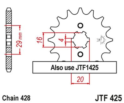 Ritzel 16 Z?hne sprocket passt an Suzuki Rg 125 F Gamma 92-96 Fu 92-94