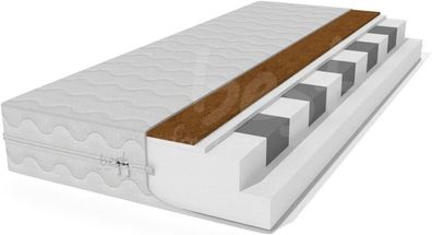 Best For Home Matrix 11-Zonen Kaltschaummatratze H3 mit Kokos & Bezug