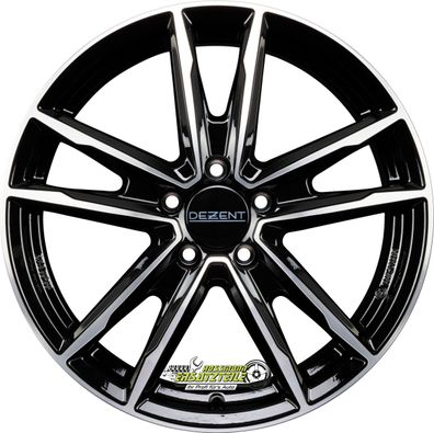 2x Dezent KF black/polished 7.5x18 ET55 - LK5/114.3 ML64.1 Felge Alu