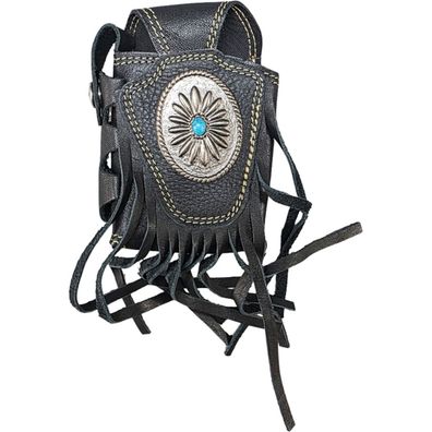 Zigaretten Leder Gürteltasche Concho für Feuerzeug und Schachtel (Gr. 11x8cm)