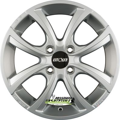 4x Oxxo Telesto silver 5.5x15 ET36 - LK4/100 ML60.1 Felge Alu