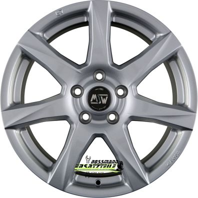 4x MSW MSW 77 full silver 7x16 ET48 - LK5/112 ML66.46 Felge Alu