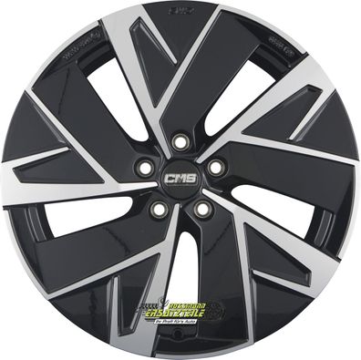 2x CMS C32-Aero diamond black 7x18 ET50 - LK5/114.3 ML67.2 Felge Alu
