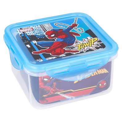 Spiderman Lunchbox – Quadratischer Brotdose Behälter 730 ml für Kinder