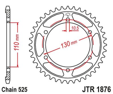 Kettenrad 45 Z?hne sprocket passt an Suzuki Gsx-R 600 11-17 passt an Yamaha sw