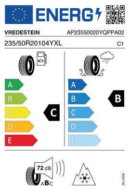 2x Vredestein Quatrac Pro+ XL M+S 3PMSF 235/50R20 104Y Reifen Ganzjahresreifen PKW