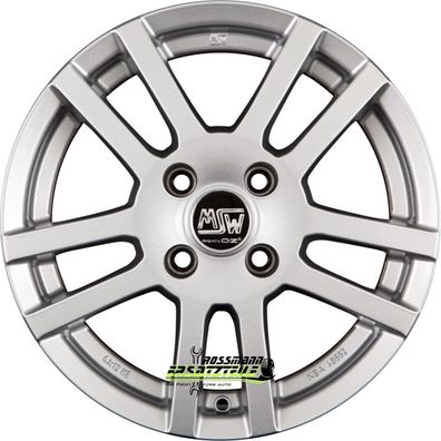 4x MSW MSW 22 full silver 6.5x16 ET38 - LK5/115 ML70.2 Felge Alu