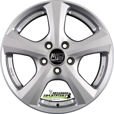 4x MSW MSW 19 full silver 7x16 ET45 - LK5/108 ML65.06 Felge Alu
