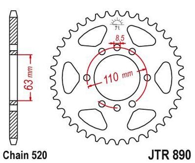 Kettenrad 45 Zähne sprocket passt an Ktm Duke 125 14-24 passt an Husqvarna Sm