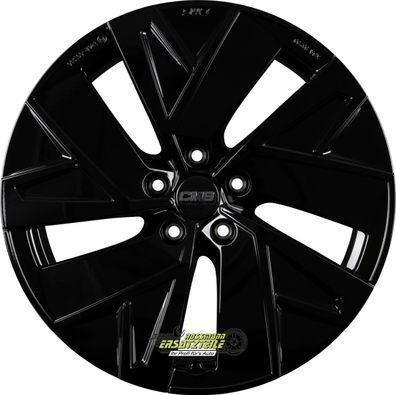 2x CMS C32-Aero complete black gloss 7.5x18 ET45 - LK5/114.3 ML67.2 Felge Alu