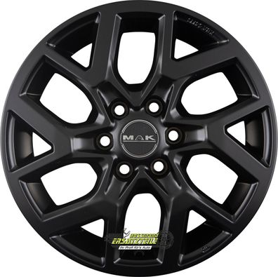2x Mak Gravel matt black 6.5x16 ET46 - LK6/139.7 ML92.3 Felge Alu