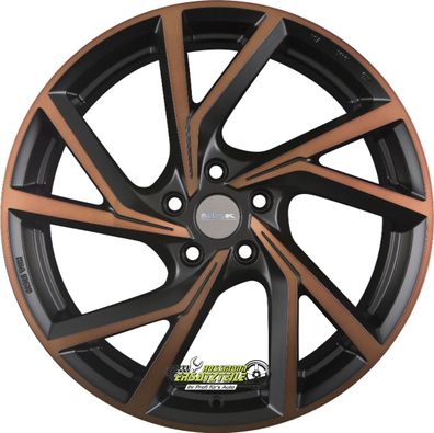 2x Mak Kassel black & bronze 7x17 ET45 - LK5/114.3 ML76 Felge Alu