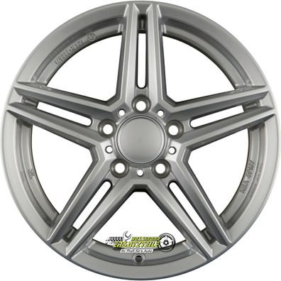 2x Rial M10 polar-silber 9.5x19 ET51 - LK5/112 ML66.5 Felge Alu