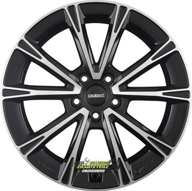 2x Dezent AR black/polished 7.5x18 ET46 - LK5/108 ML63.4 Felge Alu