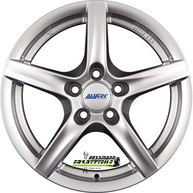 4x Alutec Grip polar-silber 6.5x16 ET50 - LK5/114.3 ML70.1 Felge Alu