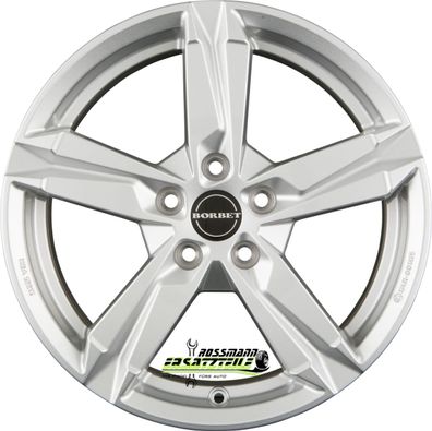 4x Borbet T10 crystal silver 6.5x16 ET42 - LK5/112 ML57.1 Felge Alu