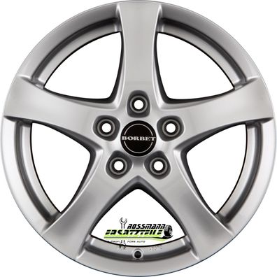 4x Borbet F brilliant silver 6x15 ET35 - LK5/105 ML64 Felge Alu