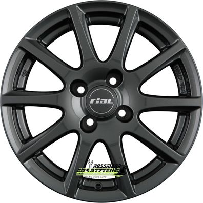 4x Rial Milano titanium 5.5x14 ET43 - LK4/100 ML63.3 Felge Alu
