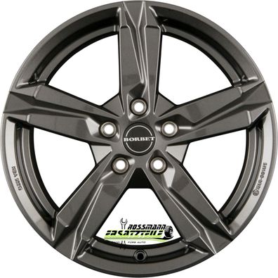 4x Borbet T10 mistral anthracite 6.5x16 ET42 - LK5/112 ML57.1 Felge Alu