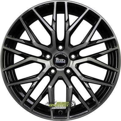 2x MAM RS4 gun metal brushed 8.5x19 ET45 - LK5/108 ML72.6 Felge Alu