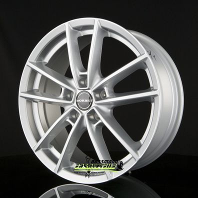 4x Borbet W crystal silver 6.5x16 ET50 - LK5/114.3 ML72.5 Felge Alu