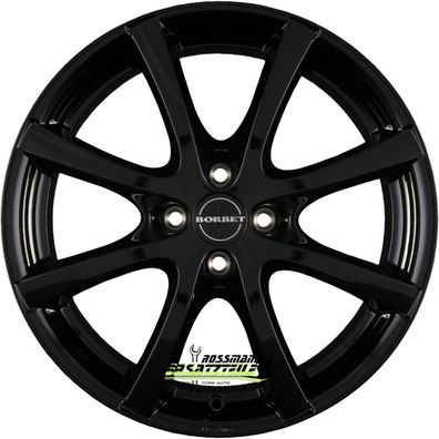 4x Borbet LV4 black glossy 6.5x15 ET35 - LK4/108 ML72.5 Felge Alu