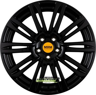 4x MAM A4 black painted 7.5x17 ET38 - LK5/114.3 ML72.6 Felge Alu
