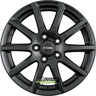 4x Rial Milano titanium 6x15 ET38 - LK5/100 ML57.1 MI60538V72-5 Felgen Alufelgen