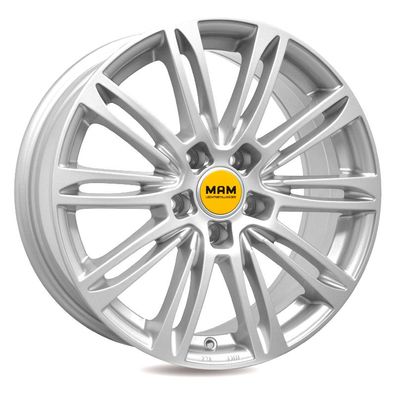4x MAM A4 silver painted 7.5x17 ET38 - LK5/114.3 ML72.6 Felge Alu