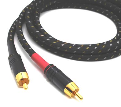 Sommercable -Classique- HighEnd Cinchkabel im Vintage-Style - Schwarz - CM06