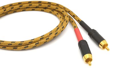 Sommercable -Classique- HighEnd Cinchkabel im Vintage-Style - Gelb - CM06