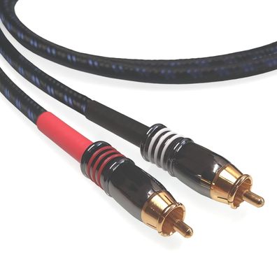 Sommercable -Classique- HighEnd Cinchkabel im Vintage-Style - Blau - CM07