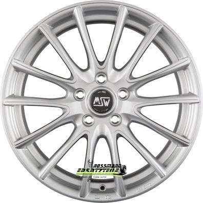 4x MSW MSW 86 full silver 6x15 ET22 - LK4/108 ML65.06 Felge Alu
