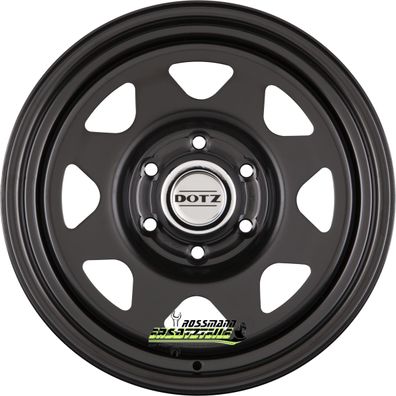 4x Dotz Dakar black (ohne Nabenbecher) 7x16 ET33 - LK6/139.7 ML100 Felge Stahl