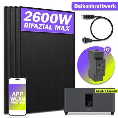 2000W Balkonkraftwerk mit Marstek Jupiter C Plus Speicher