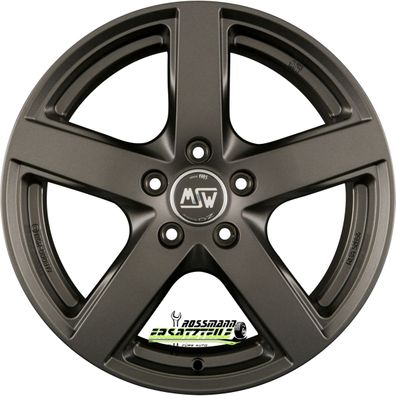 4x MSW MSW 55 matt dark grey 7.5x17 ET37 - LK5/112 ML66.46 Felge Alu