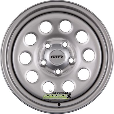 4x Dotz Modular silver (ohne Nabenbecher) 7x16 ET30 - LK5/120 ML65 Felge Stahl