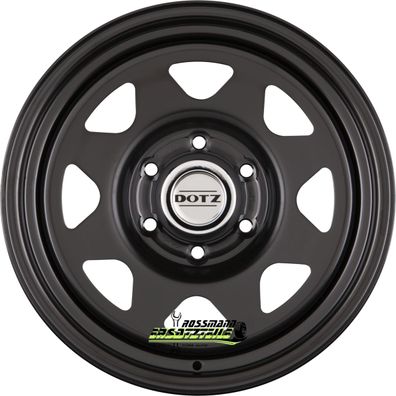4x Dotz Dakar black (ohne Nabenbecher) 7x16 ET13 - LK6/139.7 ML110 Felge Stahl