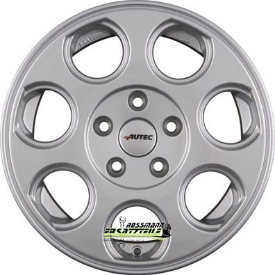 4x Autec Typ YN - Yuna brillantsilber lackiert 6x15 ET30 - LK5/112 ML66.6 Felge Alu