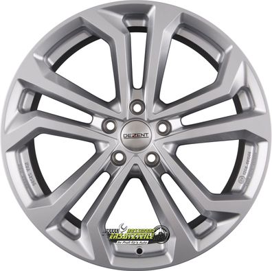 2x Dezent TA silver 8x19 ET48 - LK5/108 ML63.4 Felge Alu