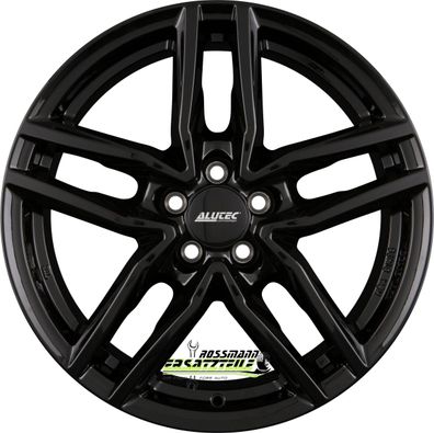 4x Alutec Ikenu diamant-schwarz 6.5x16 ET38 - LK5/105 ML56.6 Felge Alu